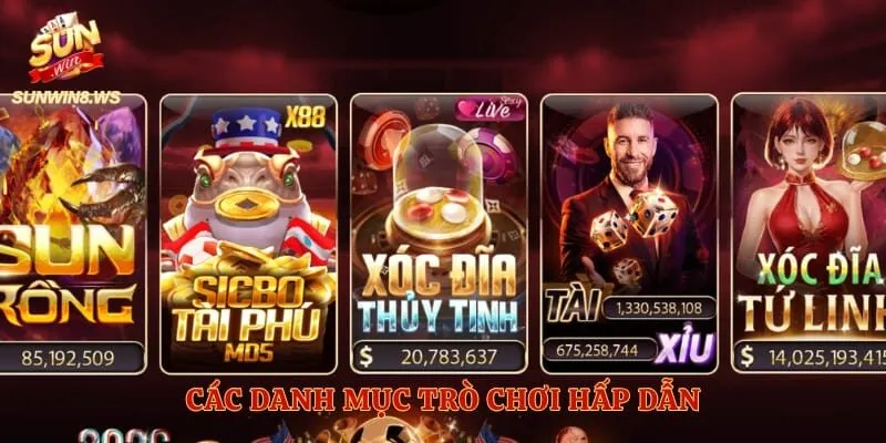 Các danh mục trò chơi hấp dẫn