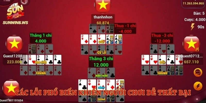 Các lỗi phổ biến khiến người chơi dễ thất bại khi đấu trí
