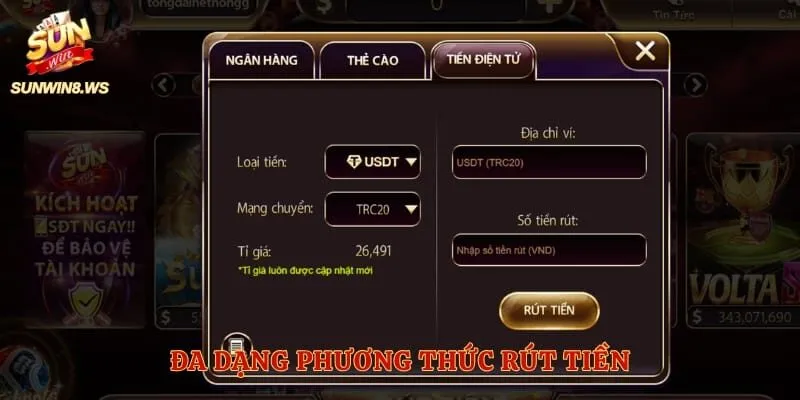 Đa dạng phương thức rút tiền