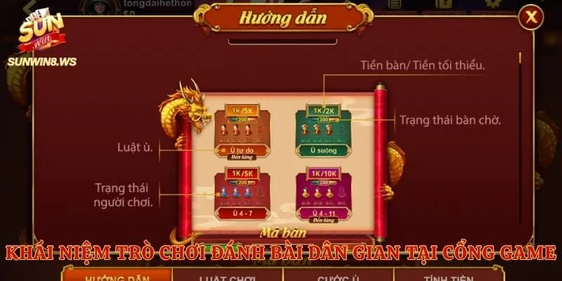 Khái niệm trò chơi đánh bài dân gian tại cổng game