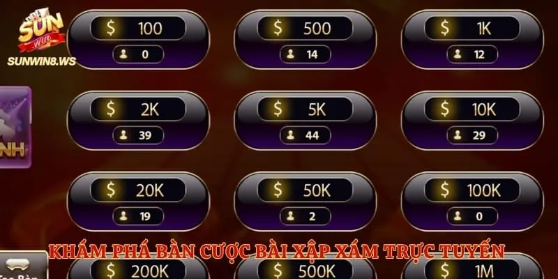 Khám phá bàn cược bài xập xám trực tuyến tại hệ thống