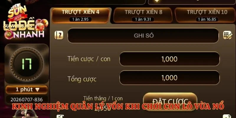 Kinh nghiệm quản lý vốn khi chơi con lô vừa nổ