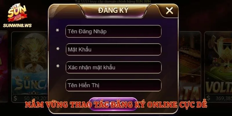 Nắm vững thao tác đăng ký online cực dễ tại cổng game