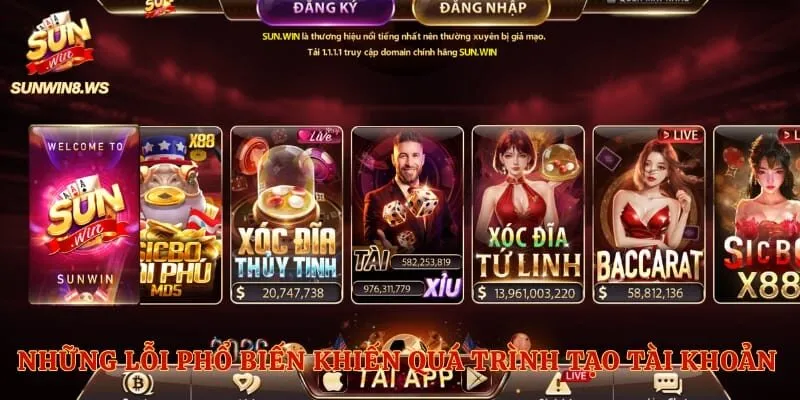 Những lỗi phổ biến khiến quá trình tạo tài khoản game bị từ chối