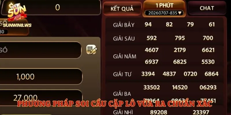 Phương pháp soi cầu cặp lô vừa ra chuẩn xác cho người mới