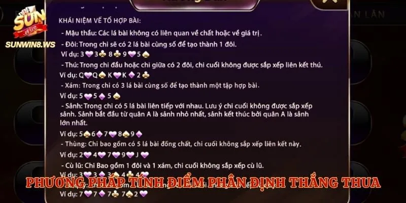 Phương pháp tính điểm phân định thắng thua của các tay cược