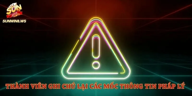 Thành viên ghi chú lại các mốc thông tin pháp lý quan trọng