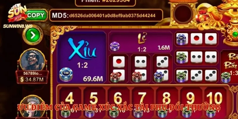 Ưu điểm của game xúc xắc tài phú đổi thưởng mới nhất